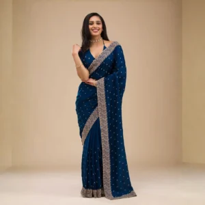 Aavya Midnight Zari Silk Saree