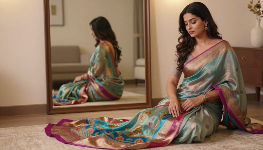 comfortable saree draping