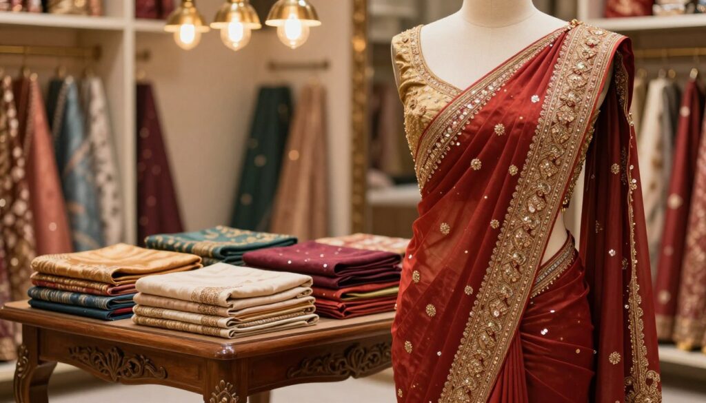 heavy saree features