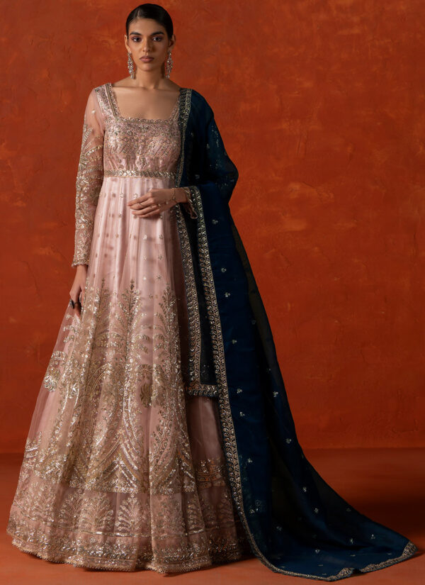 Peach_and_Blue_Embroidered_Anarkali